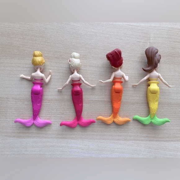 Disney The Little Mermaid Aquata Polly Pocket Mini Doll Ariel’s Sisters 4 pk - Picture 4 of 4